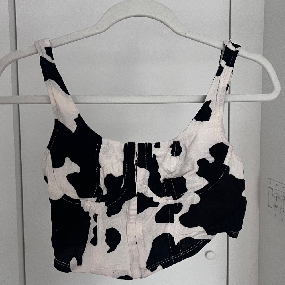 WILD FABLE Cow print crop top